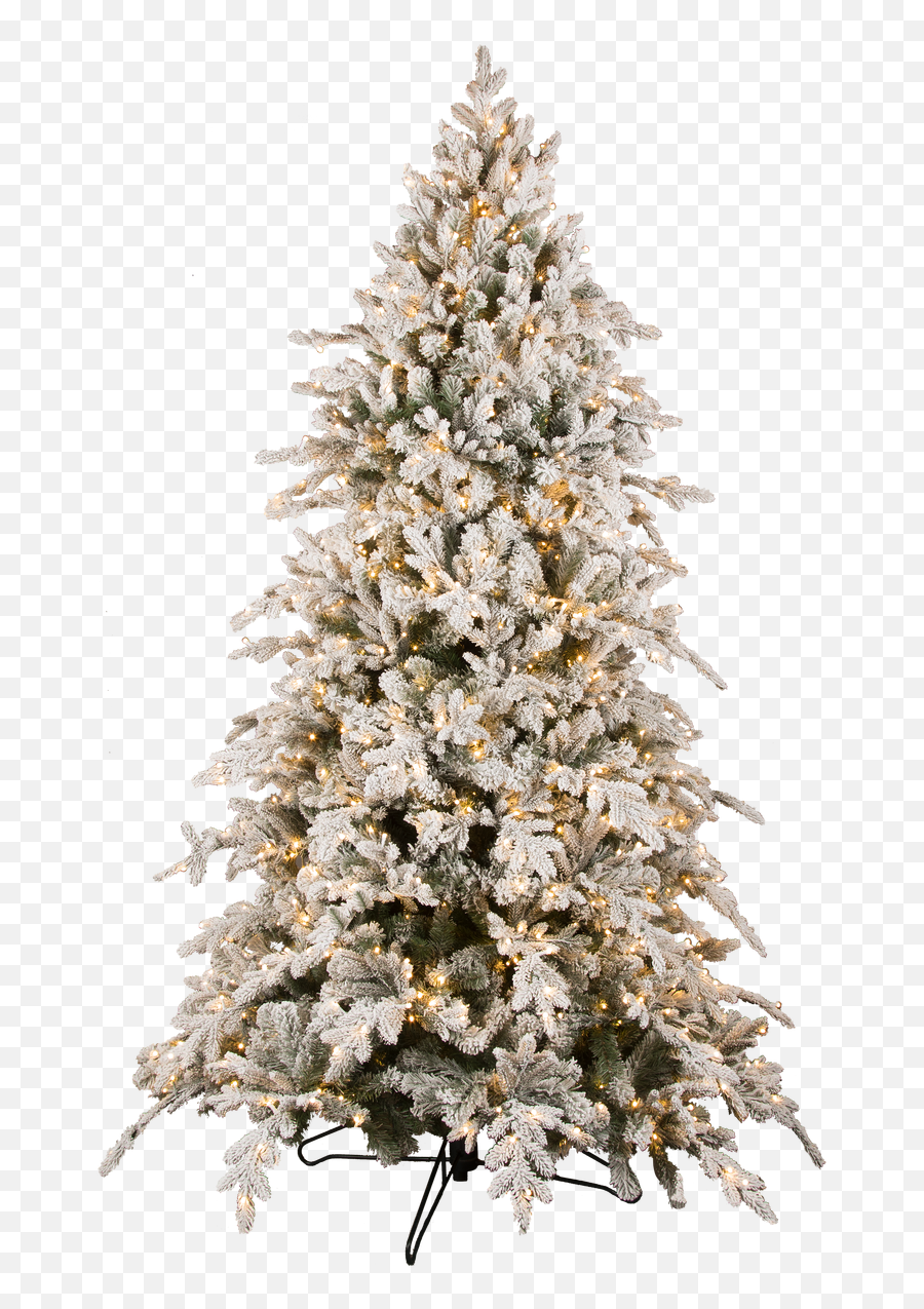 75u0027 Forevertree Snowy Bavarian Pine Easylite Tree With Remote - Artificial Christmas Tree Png,Snowy Trees Png