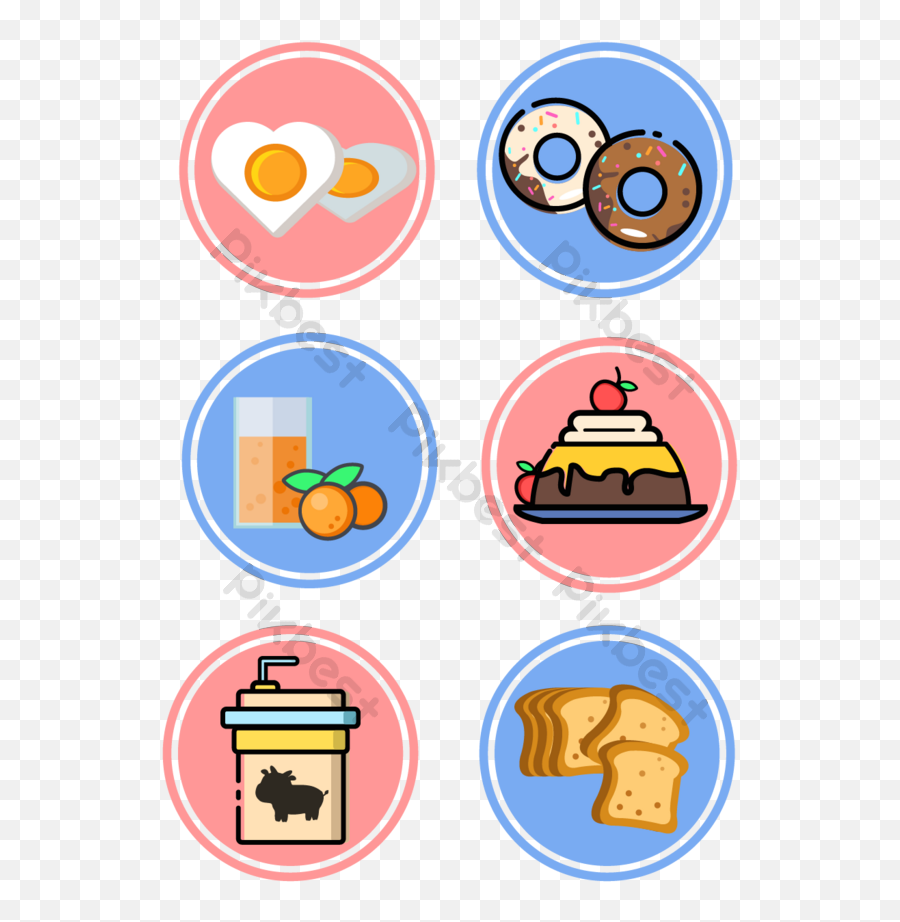 Different Breakfast Food Vector Icon 01 Ai Free Download - Icono Logo De Desayunos Png,Diff Icon
