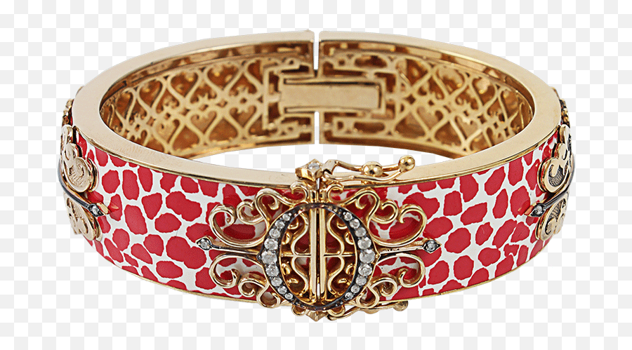 Red Speckled Enamel Icon Bangle Bangles Speckle - Solid Png,Glamour Icon