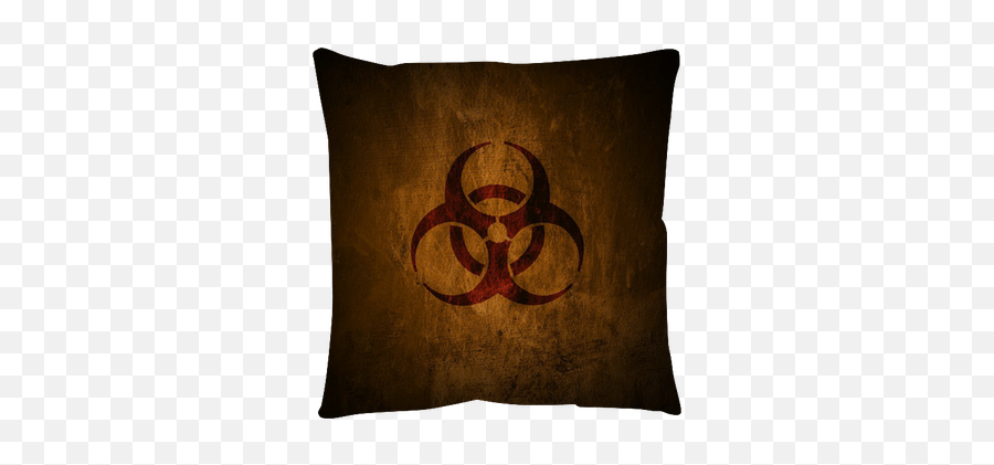 Grunge Biohazard Symbol Pillow Cover U2022 Pixers - We Live To Change Hardstyle Vectors Png,Biohazard Symbol Transparent Background