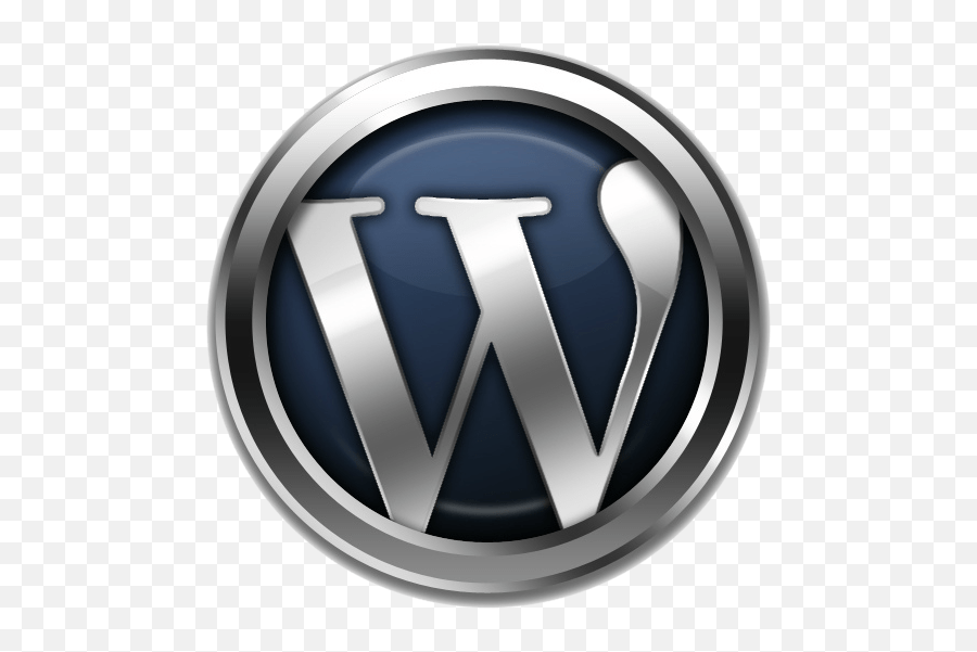 Wordpress Metallic Logo Transparent Png - Wordpress,Word Press Logo