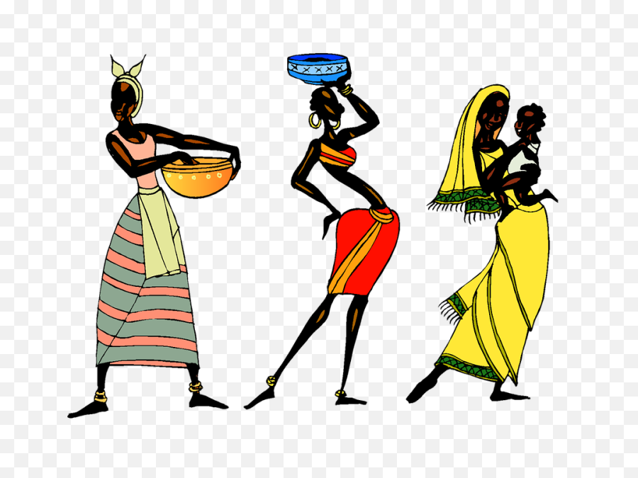 Download Hd Roleu0027s In Marriage - African Tribe Cartoon Png African People Clipart Png,Marriage Png