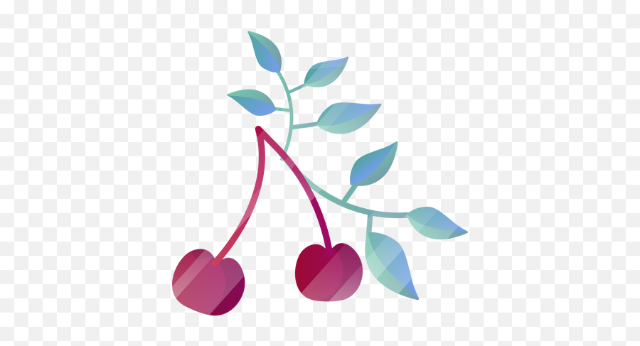 Cherries With Leaves - Transparent Png U0026 Svg Vector File Illustration,Cherries Png