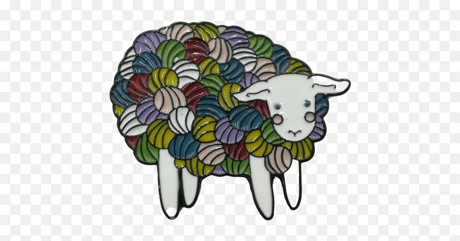 Yarn Ball Sheep Pin - Sheep Png,Yarn Ball Png