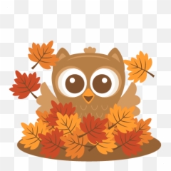 Leaves Svg Scrapbook Cut File - Fall Owl Clip Art Png,Fall Clipart Png