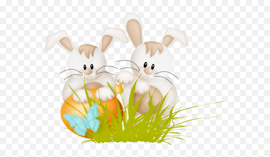 Easter Bunny Rabbit Brush Grass - Cartoon Png,Easter Grass Png