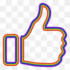 Thumbs Up Facebook Like - Free Vector Graphic On Pixabay Rainbow Thumbs Up Transparent Png,Thumbs Up Logo