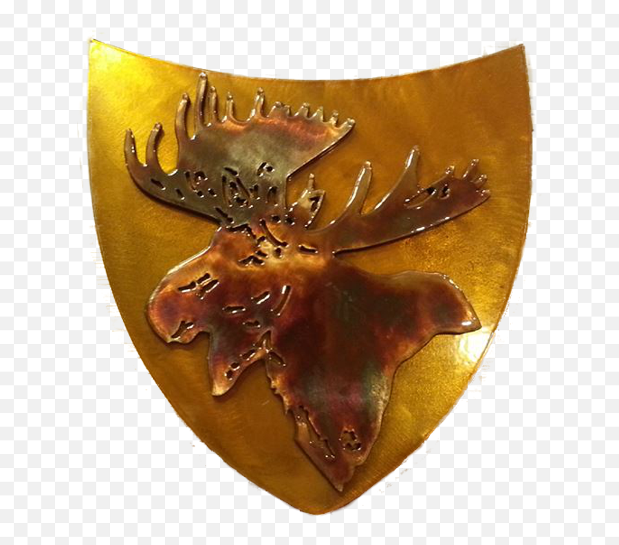 Download Antiqued Moose - Shield Png,Gold Shield Png