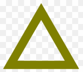 Olive Triangle Outline Icon - Traffic Sign png