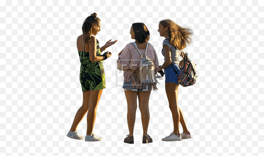 Three Girls Standing And Talking - Three Girls Talking Png,Girl Standing Png