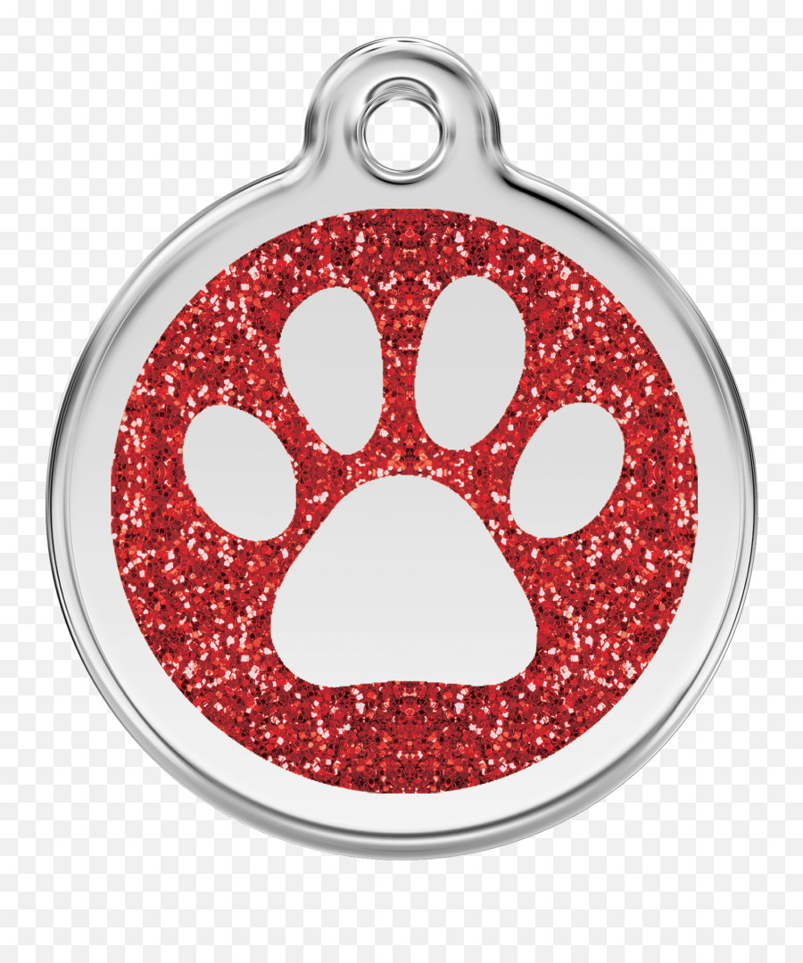 Red Dingo Belgium Glitter Enamel Tag Paw Prints 0x - Pp Placas Para Perro Huella Png,Red Glitter Png