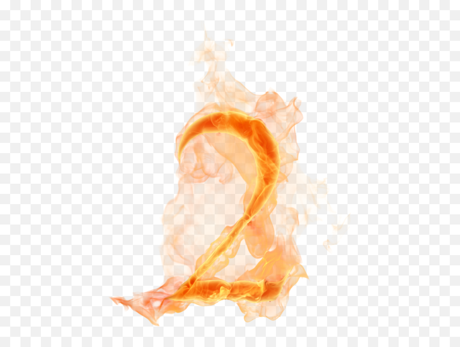 Number 2 Transparent Fire Png - Burning Number 2,Number 2 Transparent