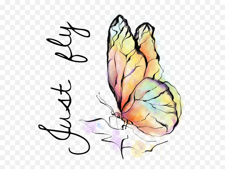 Just Fly By Chelia - Emma Png,Watercolor Butterfly Png