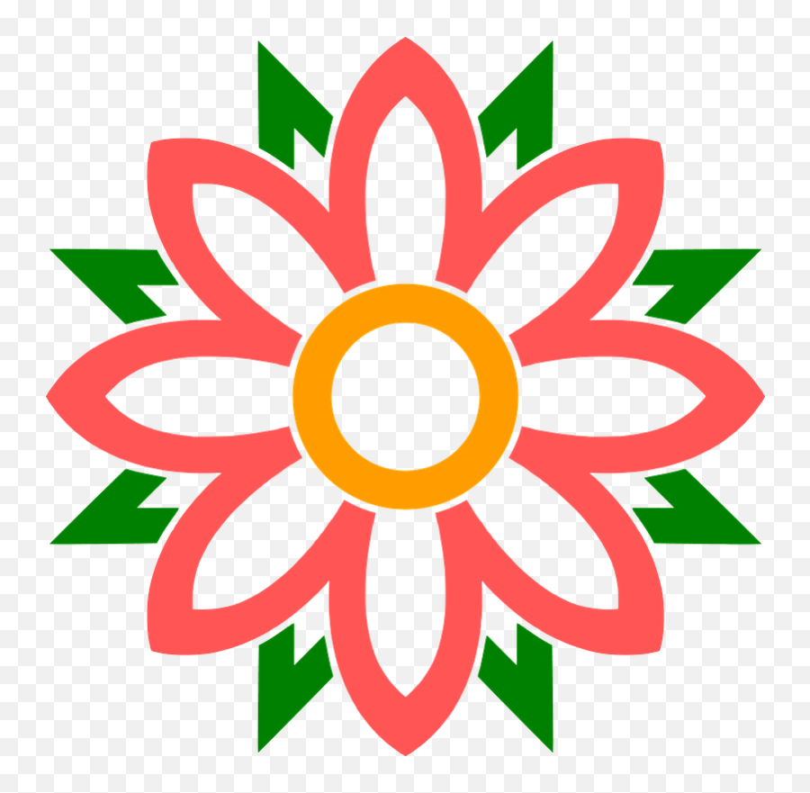 Red Flower Design Clipart - Mexican Flowers Png Hd,Red Flower Transparent