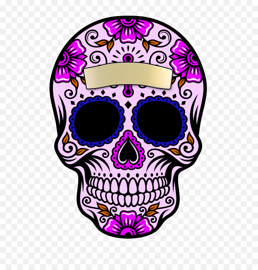 Crossbones Png Transparent Background - Flower Sugar Skull,Calavera Png