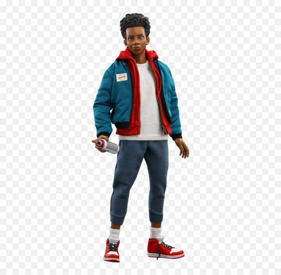 Hot Toys Marvel Spider - Spider Man Into The Spider Verse Miles Morales Action Figure Png,Miles Morales Png