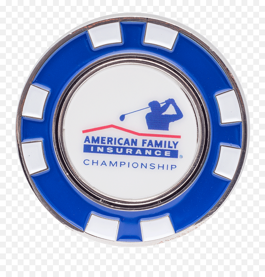 Wincraft Amfam Poker Chip Marker Bluewhite University - American Family Insurance Png,Poker Chip Png