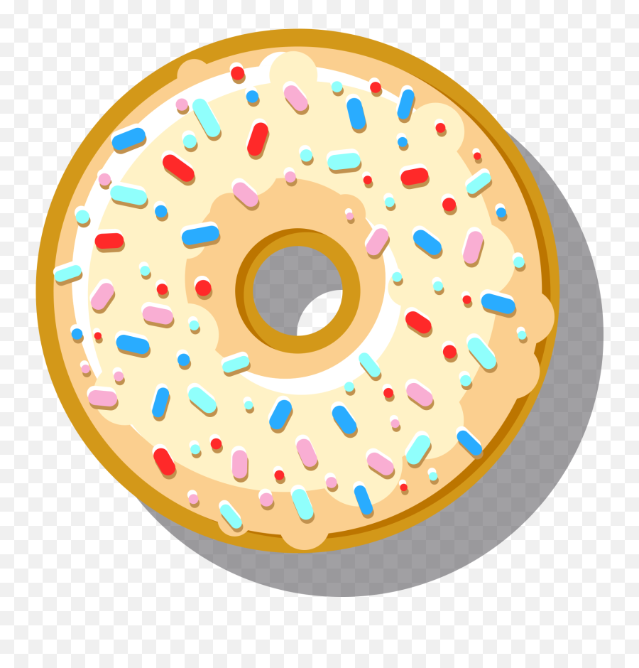 Download Hd Ice Cream Clipart Donut - Doughnut Transparent Yellow Sprinkle Donut Clipart Png,Ice Cream Clipart Transparent