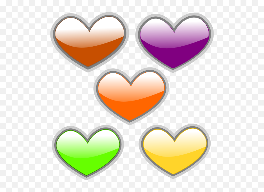Free 3 Heart Cliparts Download Clip Art - Transparent Background Png Hearts Multicolored,Hearts Clipart Png