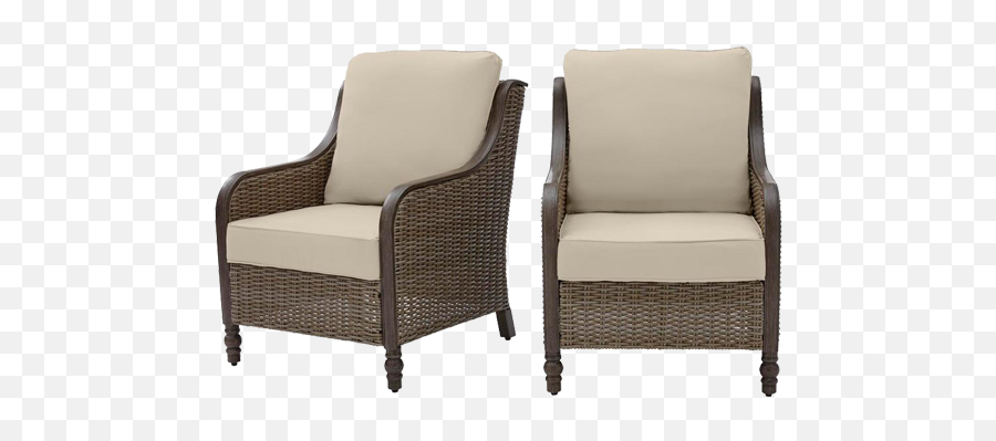 Hampton Bay Windsor Brown Wicker Outdoor Patio Lounge Chair - Hampton Bay Windsor Brown Wicker Outdoor Patio Lounge Chair With Cushionguard Cushions Png,Lawn Chair Png