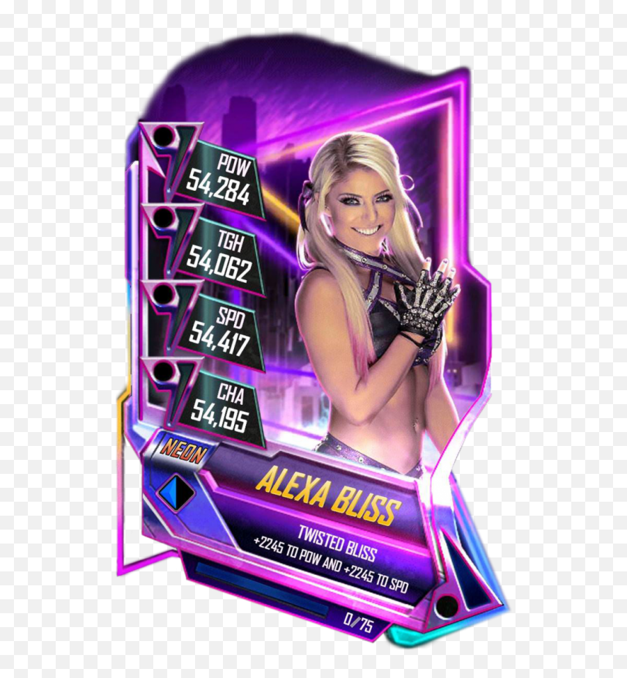 Supercard Alexabliss S5 23 Neon - Wwe Supercard Jeff Hardy Png,Alexa Bliss Png