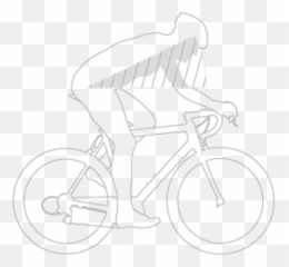 Road And Cyclo - Cycliste Gris Montée Logo Gris Dessin Png,Bicycle Transparent