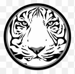 Logo Tigre - Clip Art Black And White Tiger Face Png,Tigres Logo