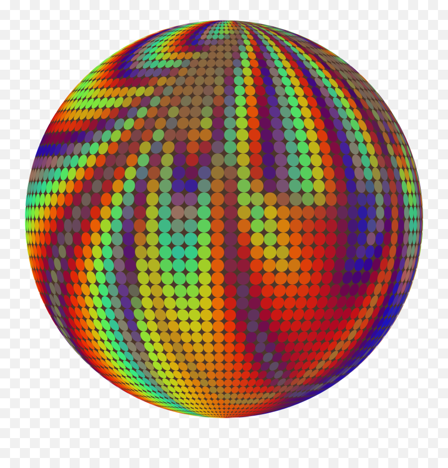 Download Hd 3d Sphere Png - Dotted Colorful Sphere,3d Sphere Png