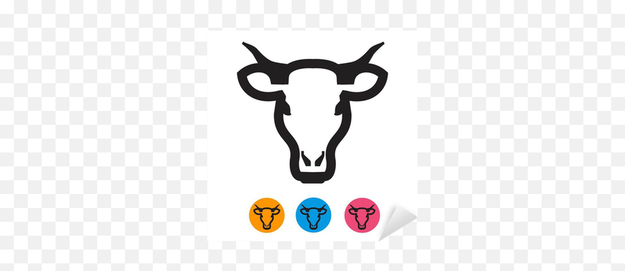 Cow Icon Vector Format Sticker U2022 Pixers - We Live To Change Automotive Decal Png,Cow Icon