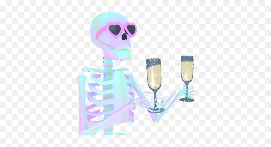 Lush Talk About It - Skeleton Drinking Glass Gif Png,Skeleton Gif Transparent