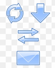 Blue And Glossy - mail internet icons vector clip art Clip Art png