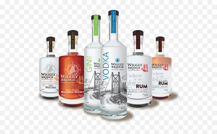Wiggly Bridge Distillery U2013 Your Maine Spirit - Rum Vodka Png,Vodka Bottle Png