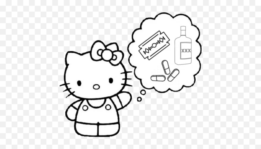 Telegram Sticker From Pack - Hello Kitty Dog Coloring Pages Png,Download Icon Hello Kitty