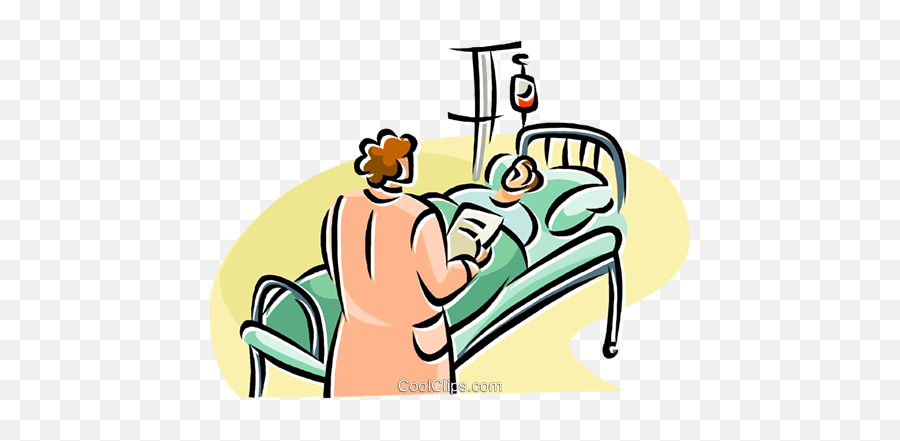 Royalty Free Vector Clip Art - Cartoon In Hospital Bed Png,Bed Clipart Png