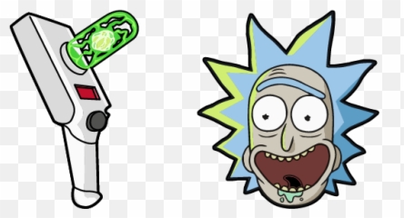 Rick And Morty Sanchez U0026 Portal Gun Cursor - Sweezy Patch Et png