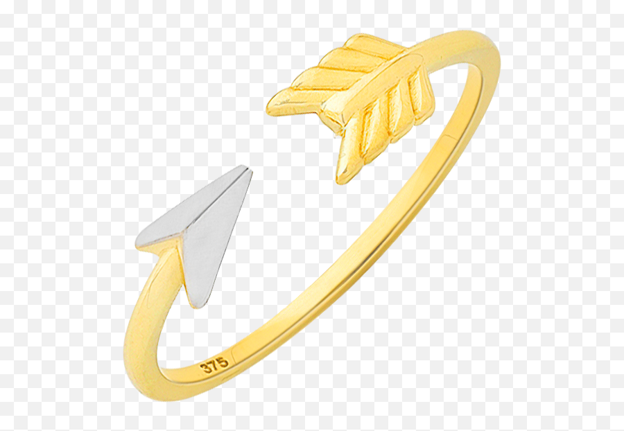 Gold Ring - Two Tone Gold Arrow Ring 760200 Bangle Png,Gold Arrow Png