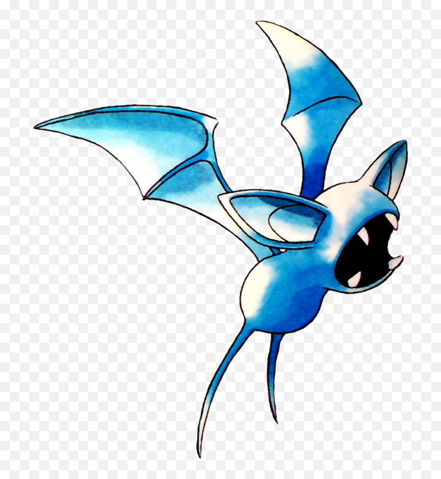 Download Zubat Pokemon Red And Blue - Zubat Official Art Png,Zubat Png