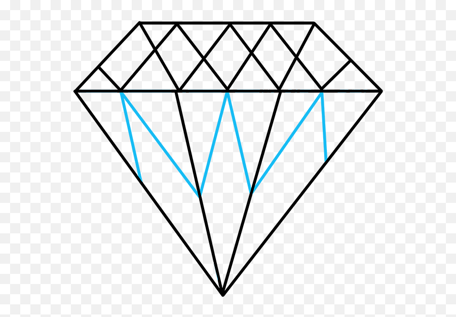 Draw Diamond - Sketch How To Draw A Diamond Png,Diamond Outline Png