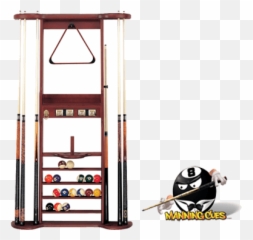 7 Cue Wall Rack With Short Clip Racks Mount - Mount Pool Racks png