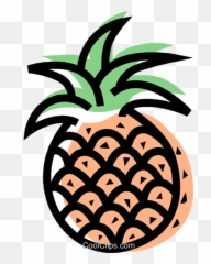 Pineapples Royalty Free Vector Clip Art Illustration - Pineapple Clip Art Png,Pineapple Clipart Png