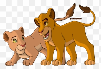 Leon Simba Y Nala Png - Simba En Nala Cartoon,Nala Png