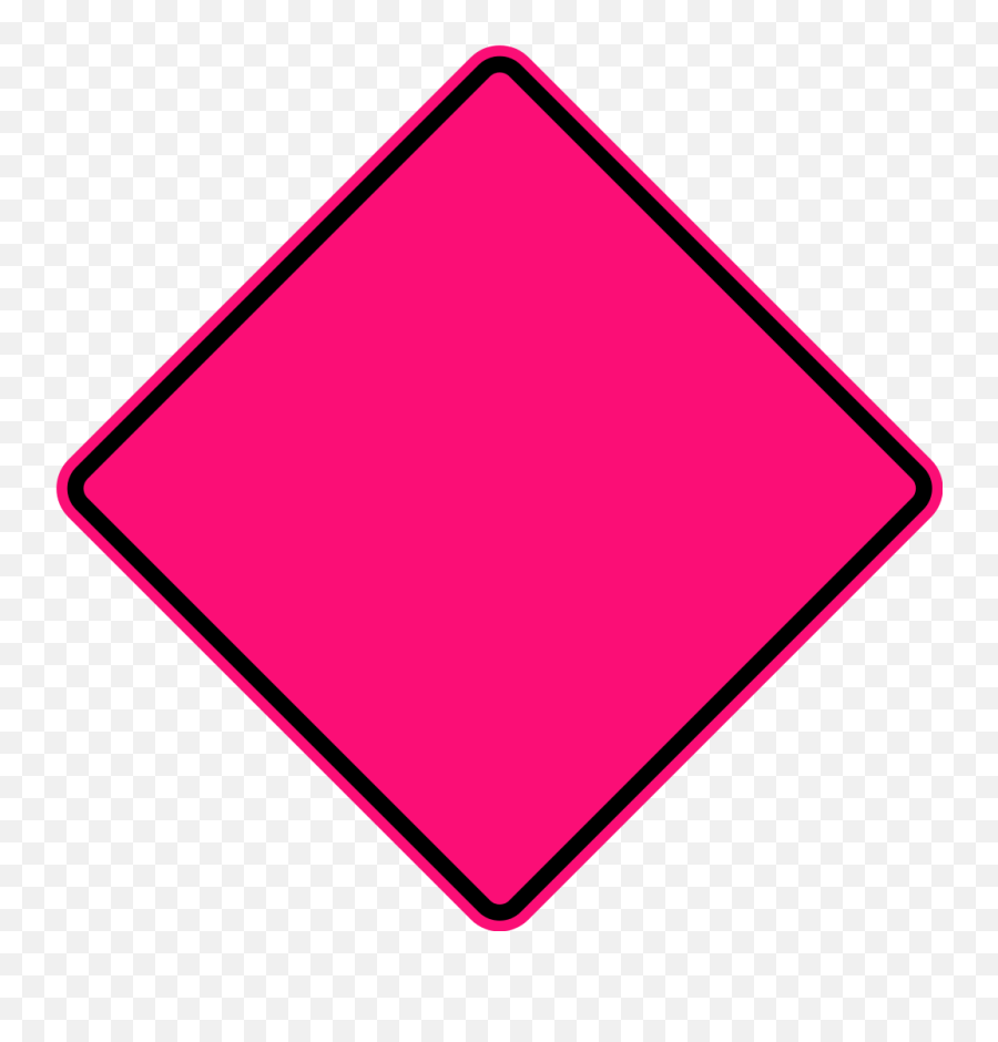 Filediamond Warning Sign Fluorescent Pinksvg - Wikipedia Clip Art Png,Warning Sign Png