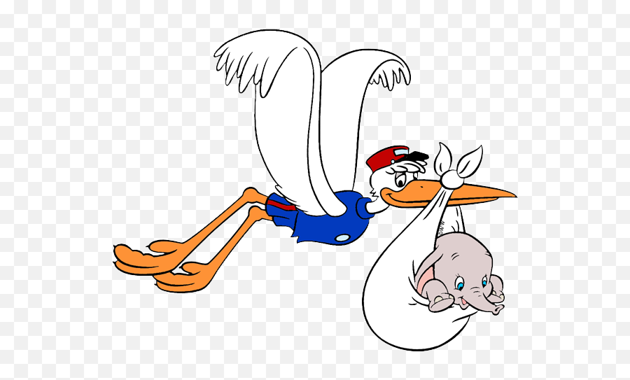 Baby Dumbo Disney Drawings - Mr Stork From Dumbo Png,Stork Png