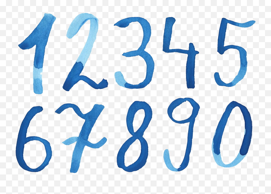 Numbers Png Download Image Arts - Watercolor Numbers Png,Numbers Png