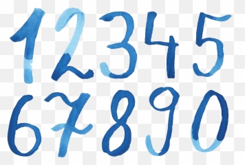 Numbers Png Download Image Arts - Watercolor Png