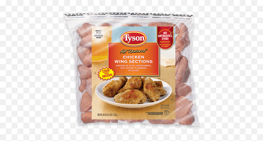 100 Natural Frozen Chicken Wings Tyso 1624300 - Png Best Frozen Chicken Wings,Buffalo Wings Png