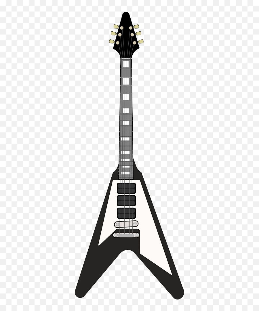 Download Explorer Electric Flying Guitar Les Black Paul - Flying V Guitar Vector Png,Guitar Transparent Background