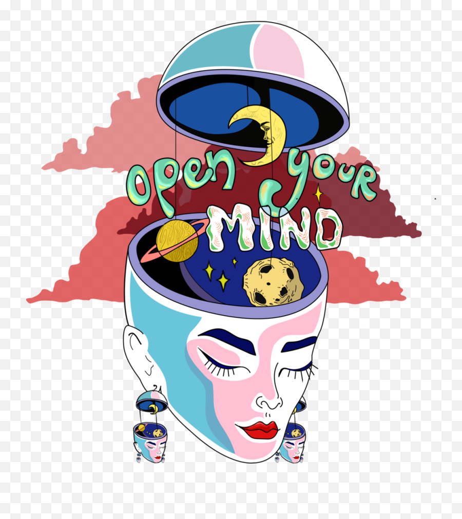 Open Your Mind Sticker U2014 Mila Sviderskaya - Cartoon Png,Mind Png