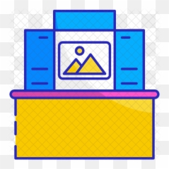 Tabletop Display Icon Of Colored - Triangle Png,Table Top Png