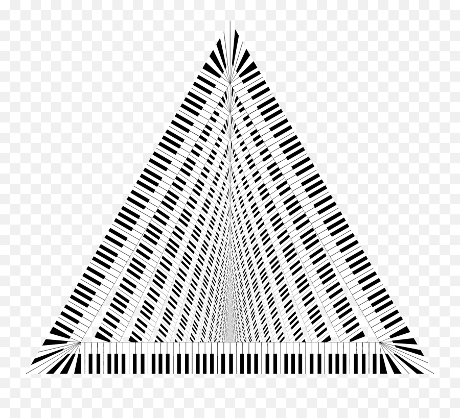 Piano Clipart Triangle - Triangle Frame Clipart Black And White Png,Piano Keys Png